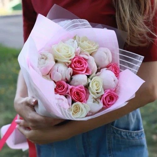 пионы розы упаковка